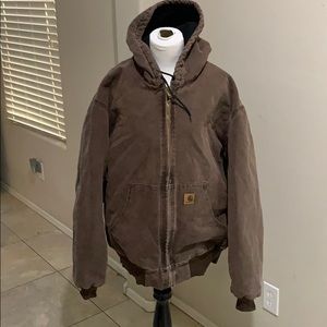 CARHARTT SANDSTONE FLANNEL-LINED ACTIVE JACKET